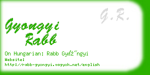 gyongyi rabb business card